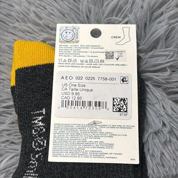 AE Smiley Crew Socks - Picture 3 of 4
